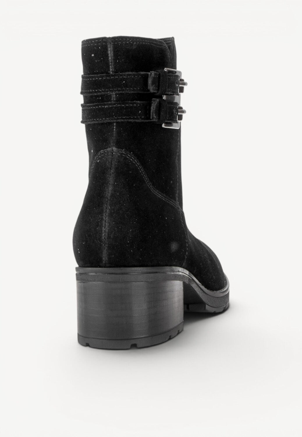 DAMES BOOTS+KORT LAARS-Zwart suède