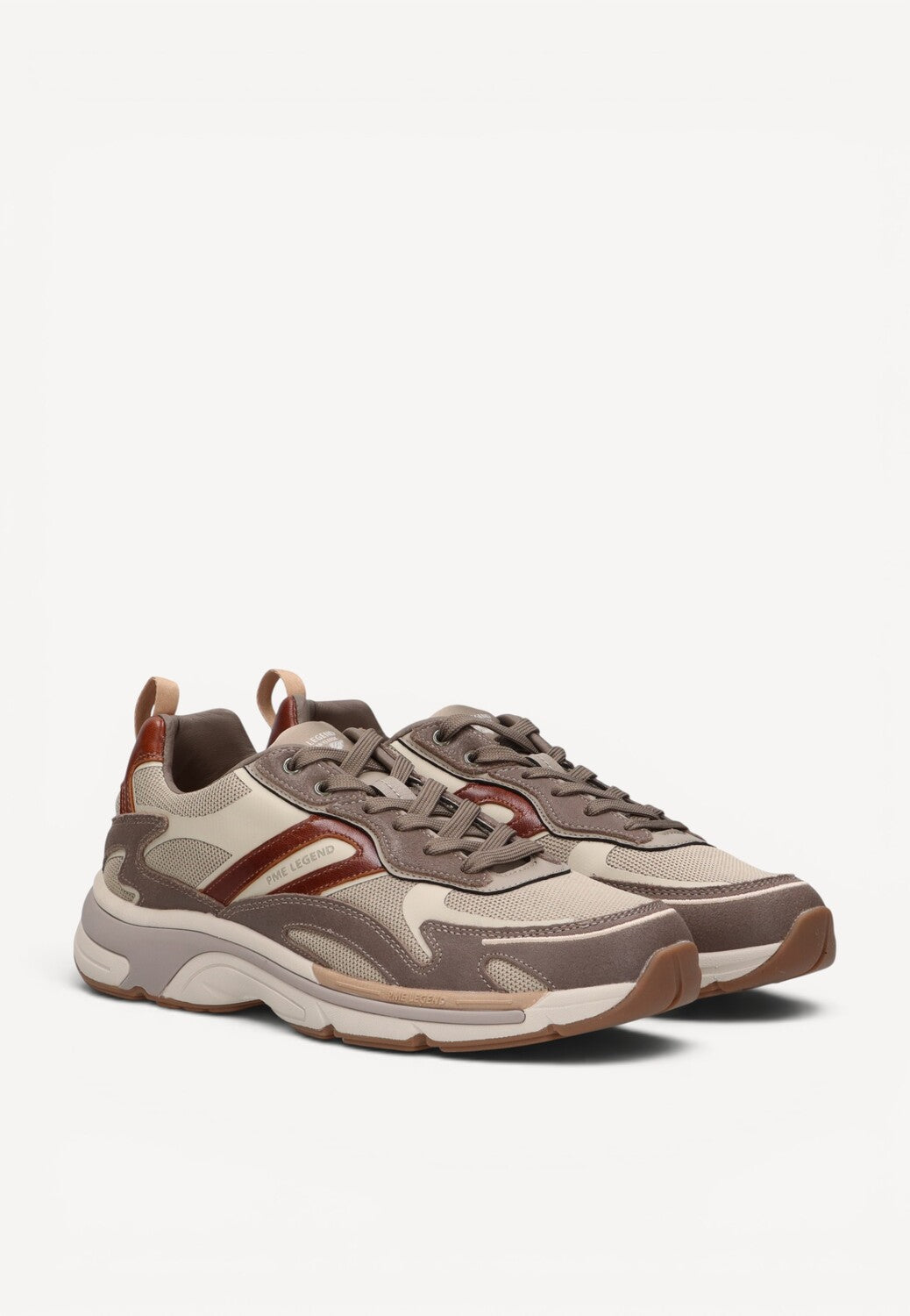 Heren veterschoenen-Beige suède/nubuck