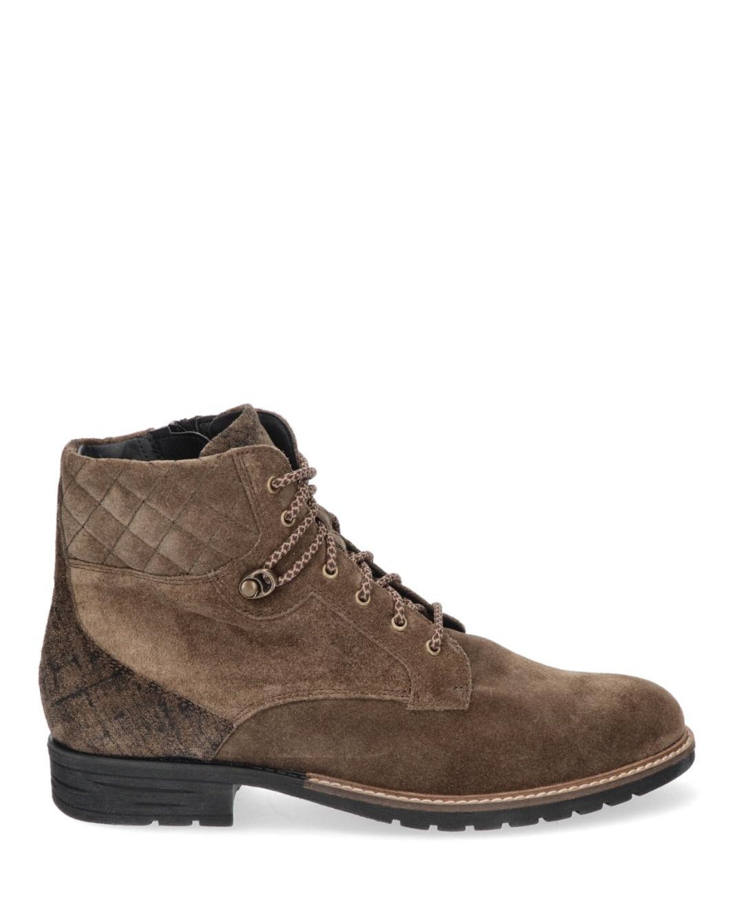 DAMES BOOTS+KORT LAARS-Beige suède/nubuck