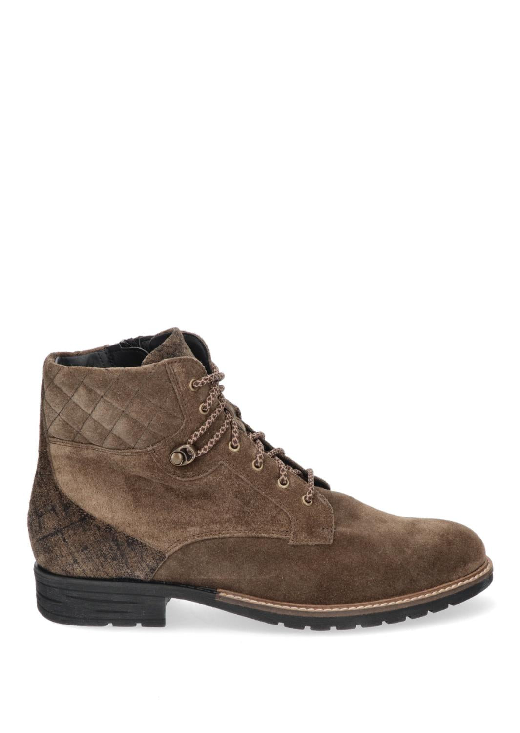 DAMES BOOTS+KORT LAARS-Beige suède/nubuck