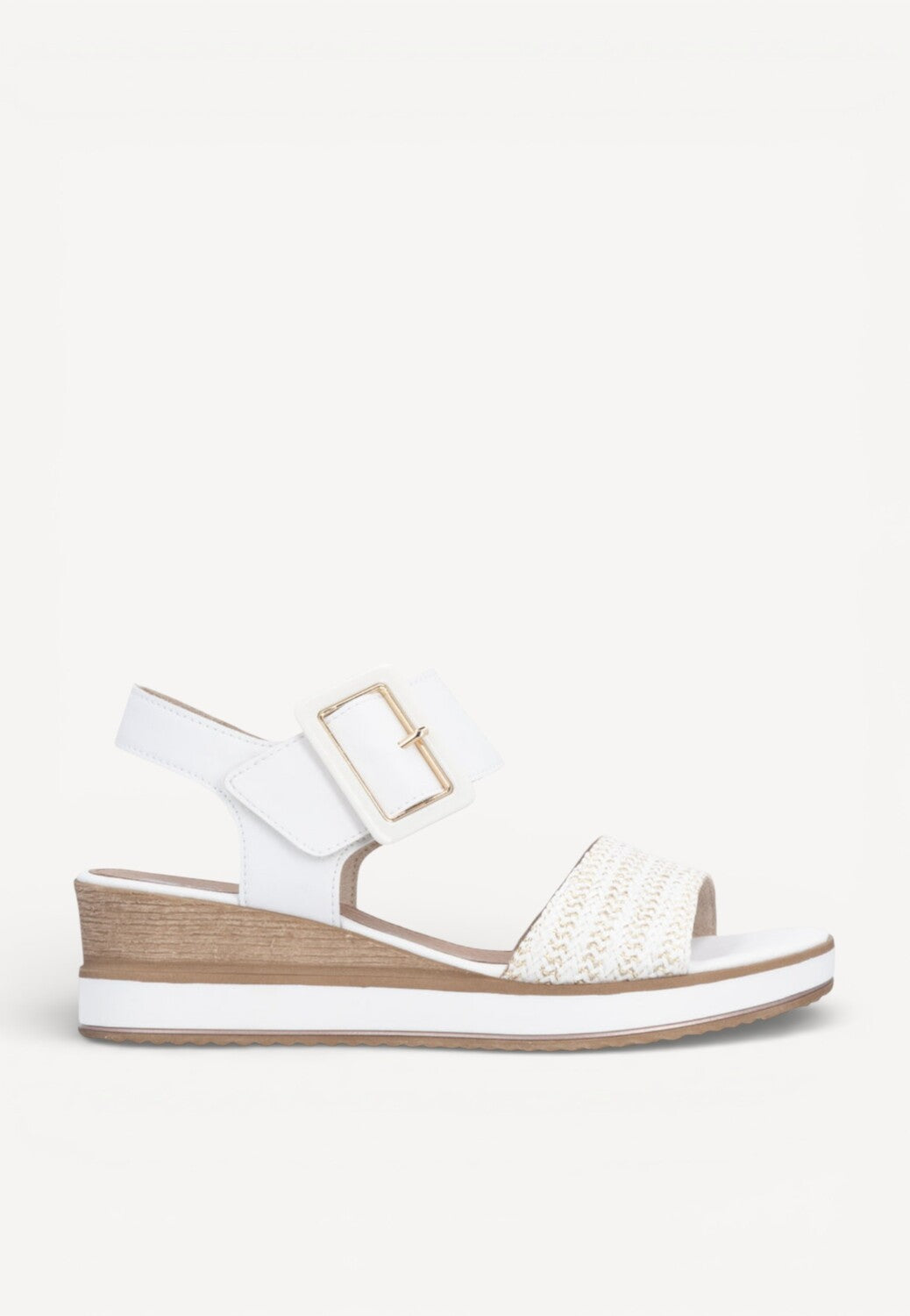 DAMES OPEN SCHOENEN-Wit combi kleur