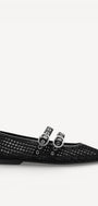 DAMES INSTAPSCHOENEN-Zwart leer