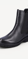 DAMES BOOTS+KORT LAARS-Zwart leer