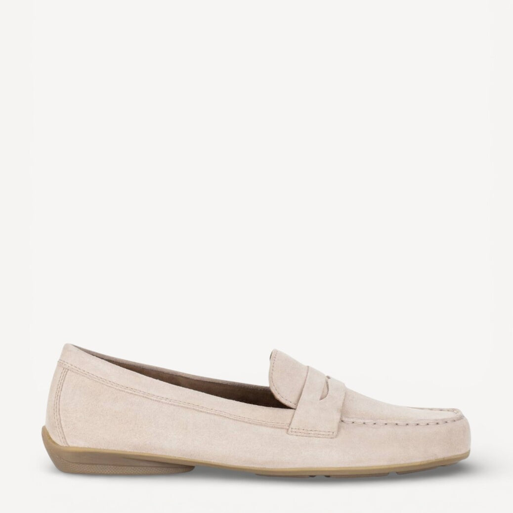 DAMES INSTAPSCHOENEN-Beige suède/nubuck