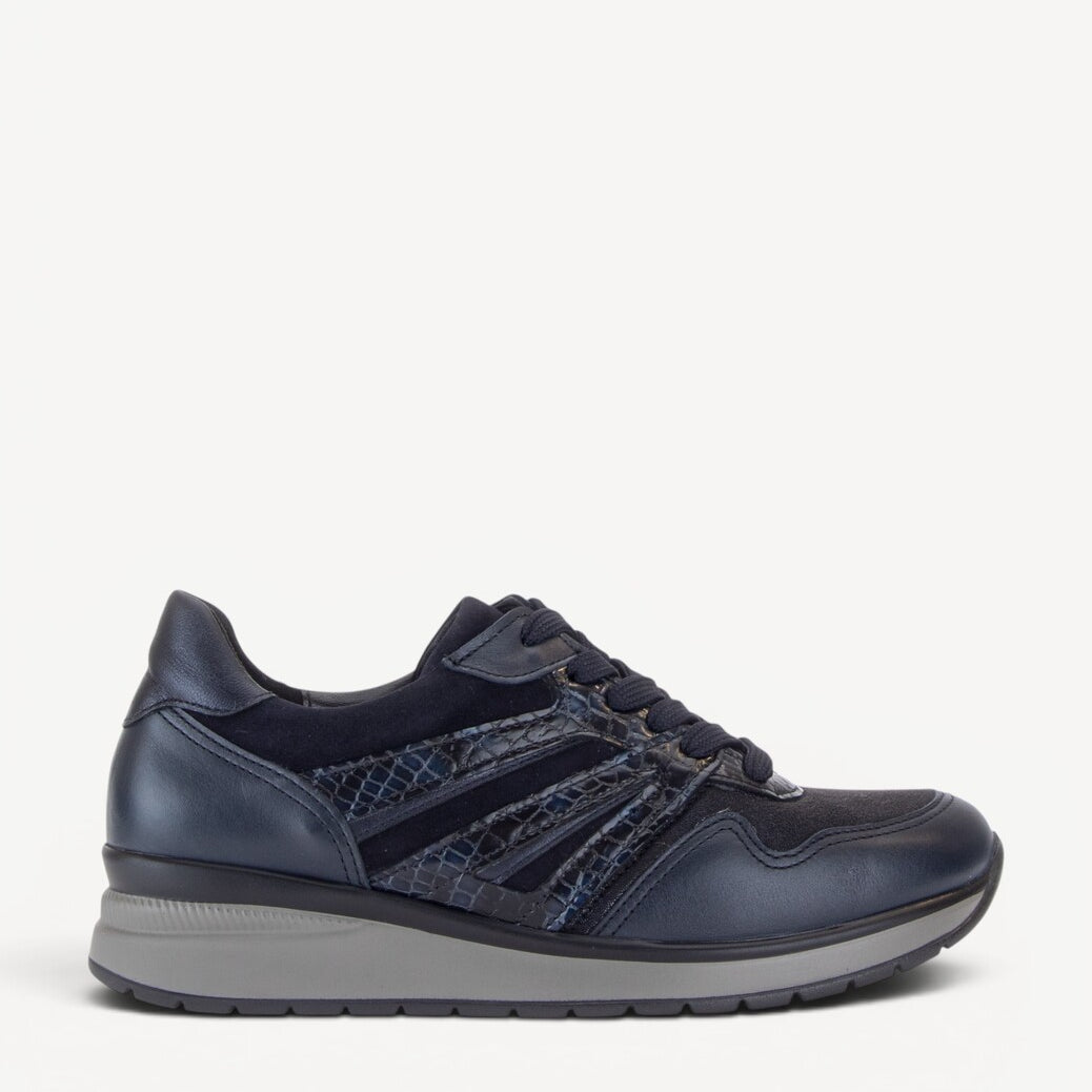 DAMES SPORTIEVE VETERSCHO-Blauw leer