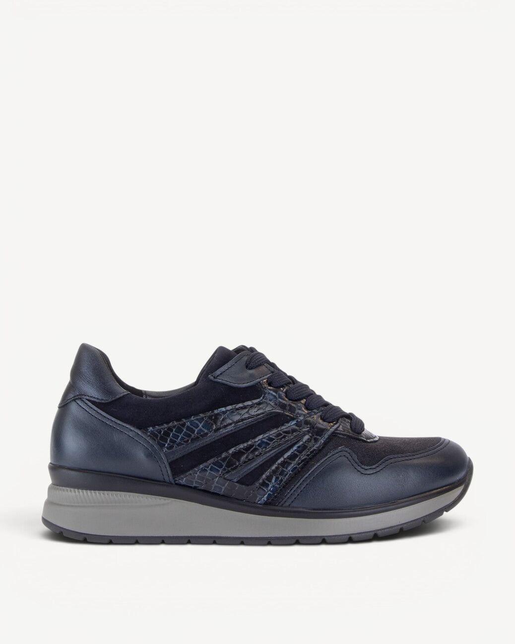 DAMES SPORTIEVE VETERSCHO-Blauw leer