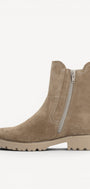 DAMES BOOTS+KORT LAARS-Beige suède/nubuck