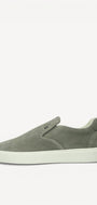 Heren instapper-Groen suède/nubuck