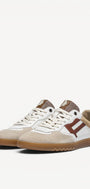 Heren veterschoenen-Beige combi kleur