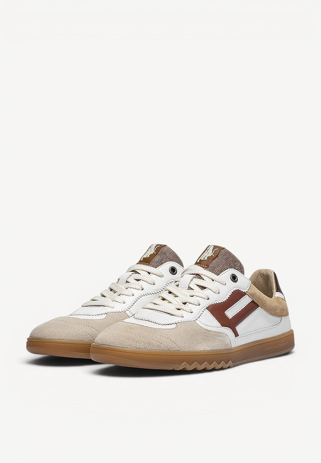 Heren veterschoenen-Beige combi kleur
