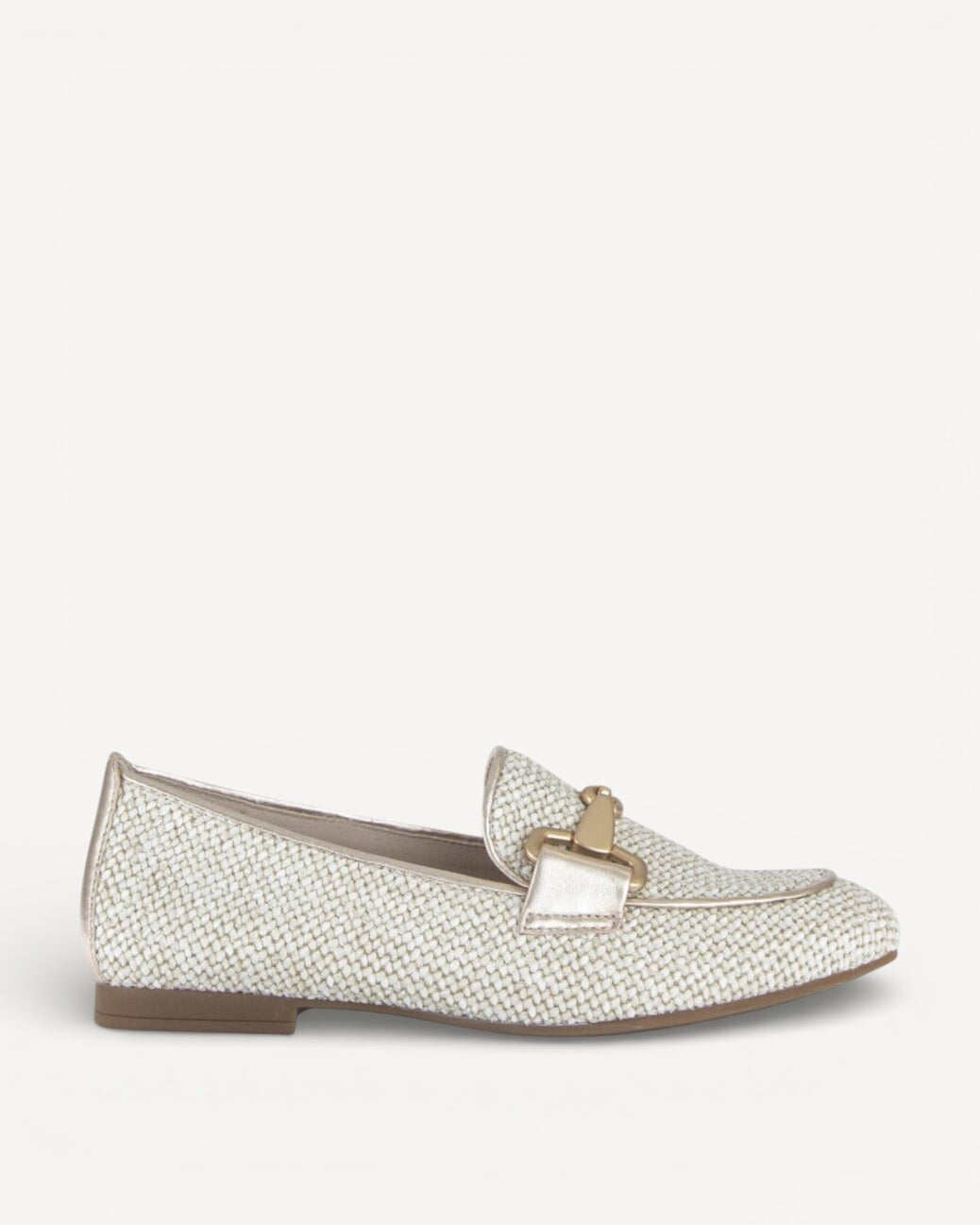 DAMES INSTAPSCHOENEN-Beige leer