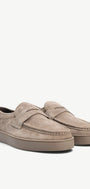 Heren instapper-Beige suède/nubuck