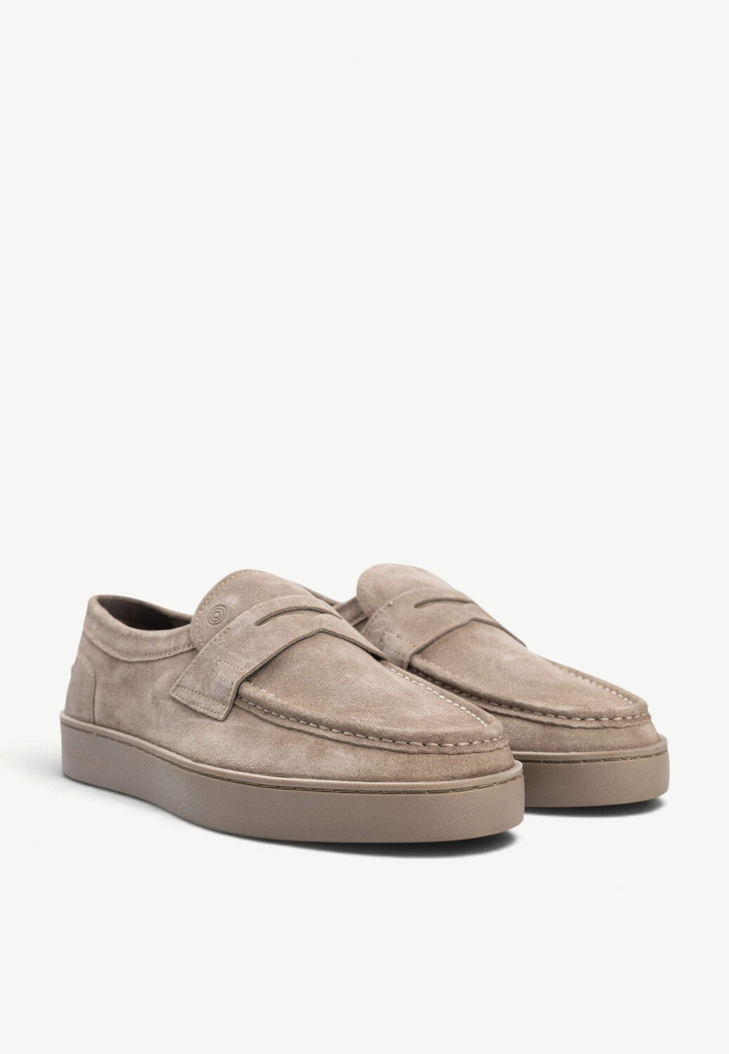 Heren instapper-Beige suède/nubuck