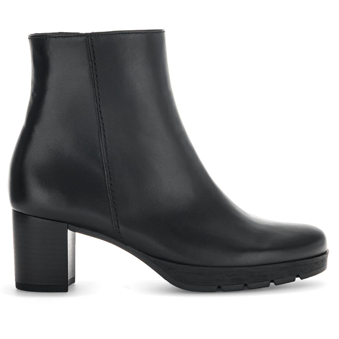 DAMES BOOTS+KORT LAARS-Zwart leer