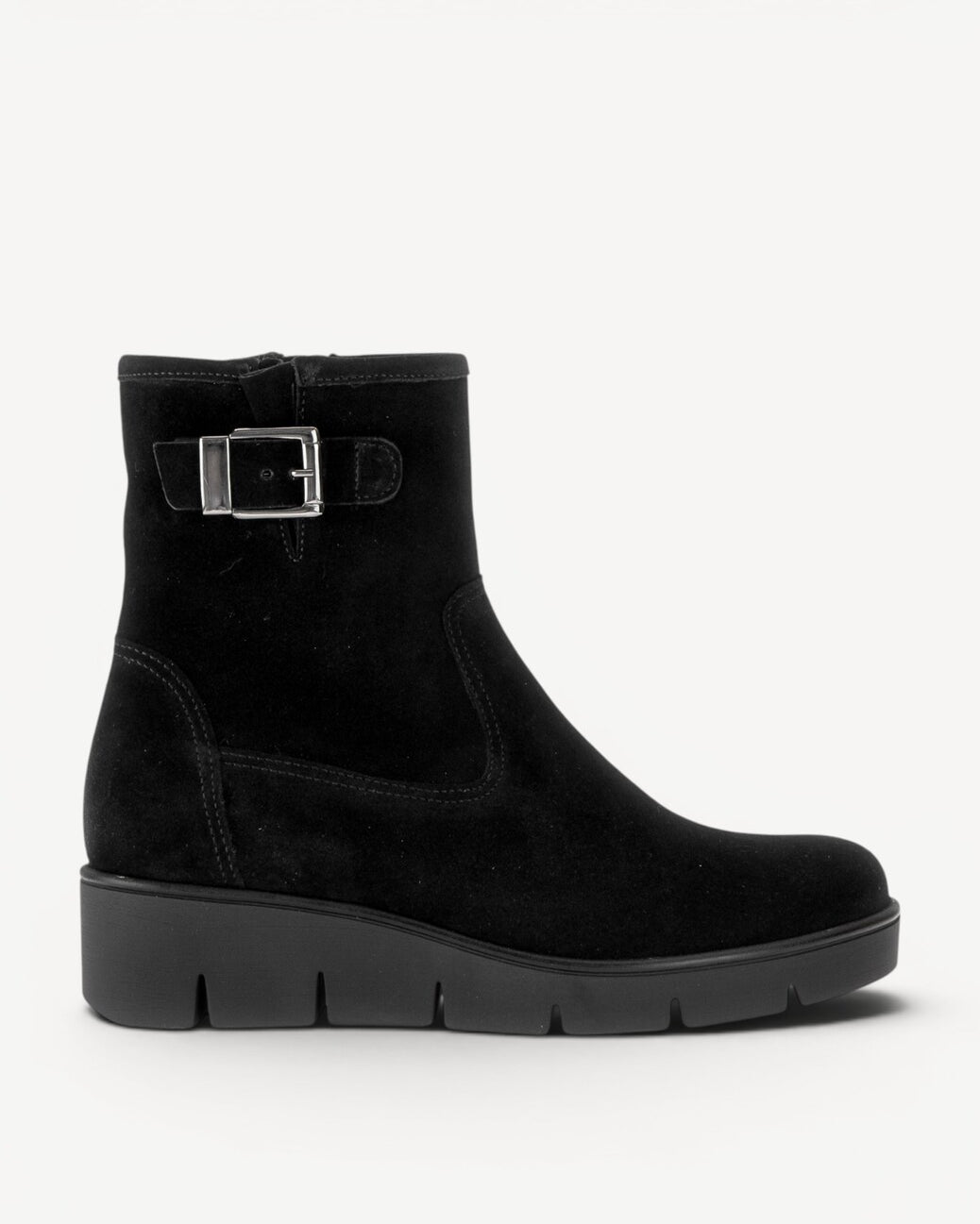 DAMES BOOTS+KORT LAARS-Zwart suède