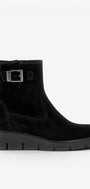 DAMES BOOTS+KORT LAARS-Zwart suède