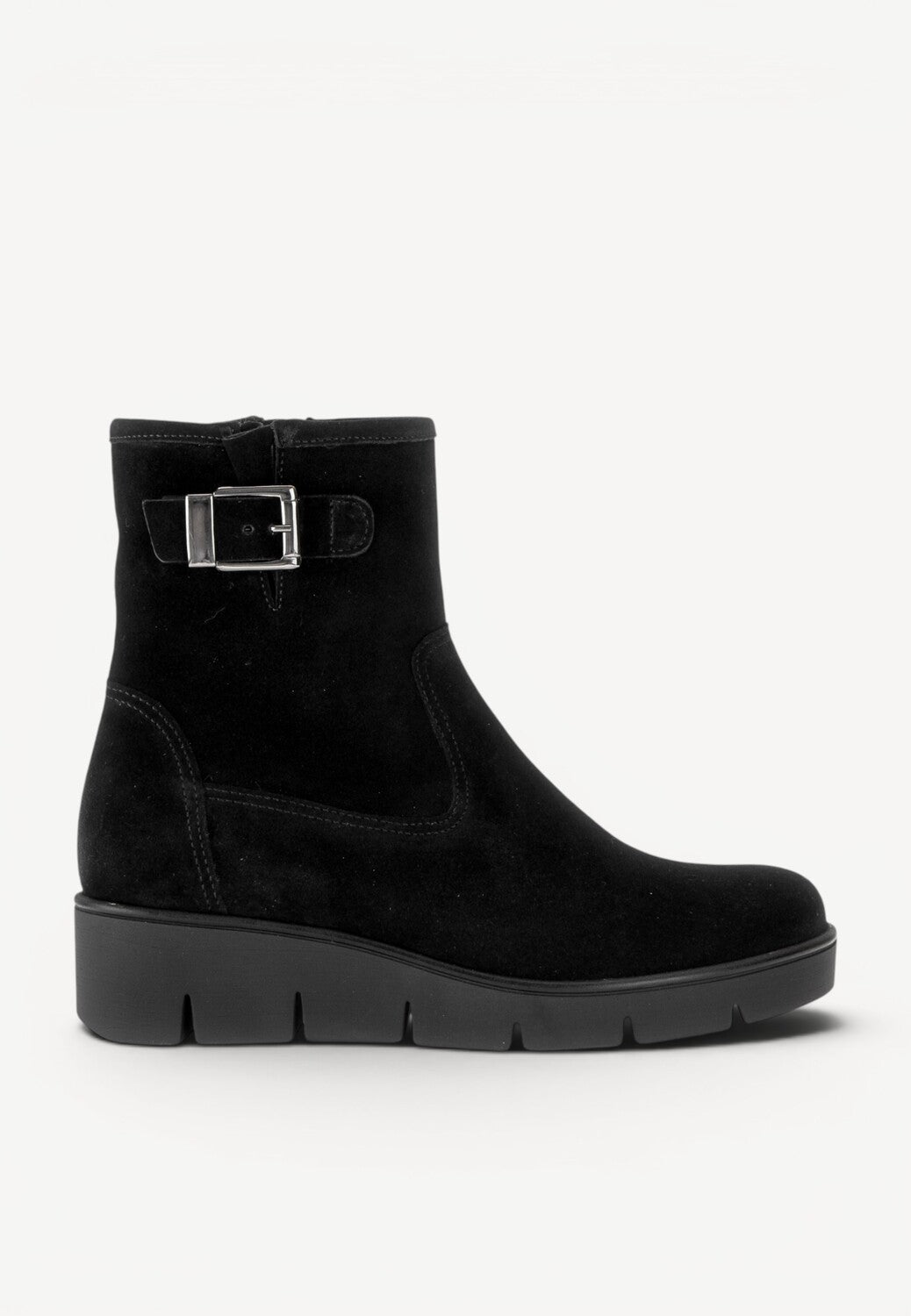 DAMES BOOTS+KORT LAARS-Zwart suède
