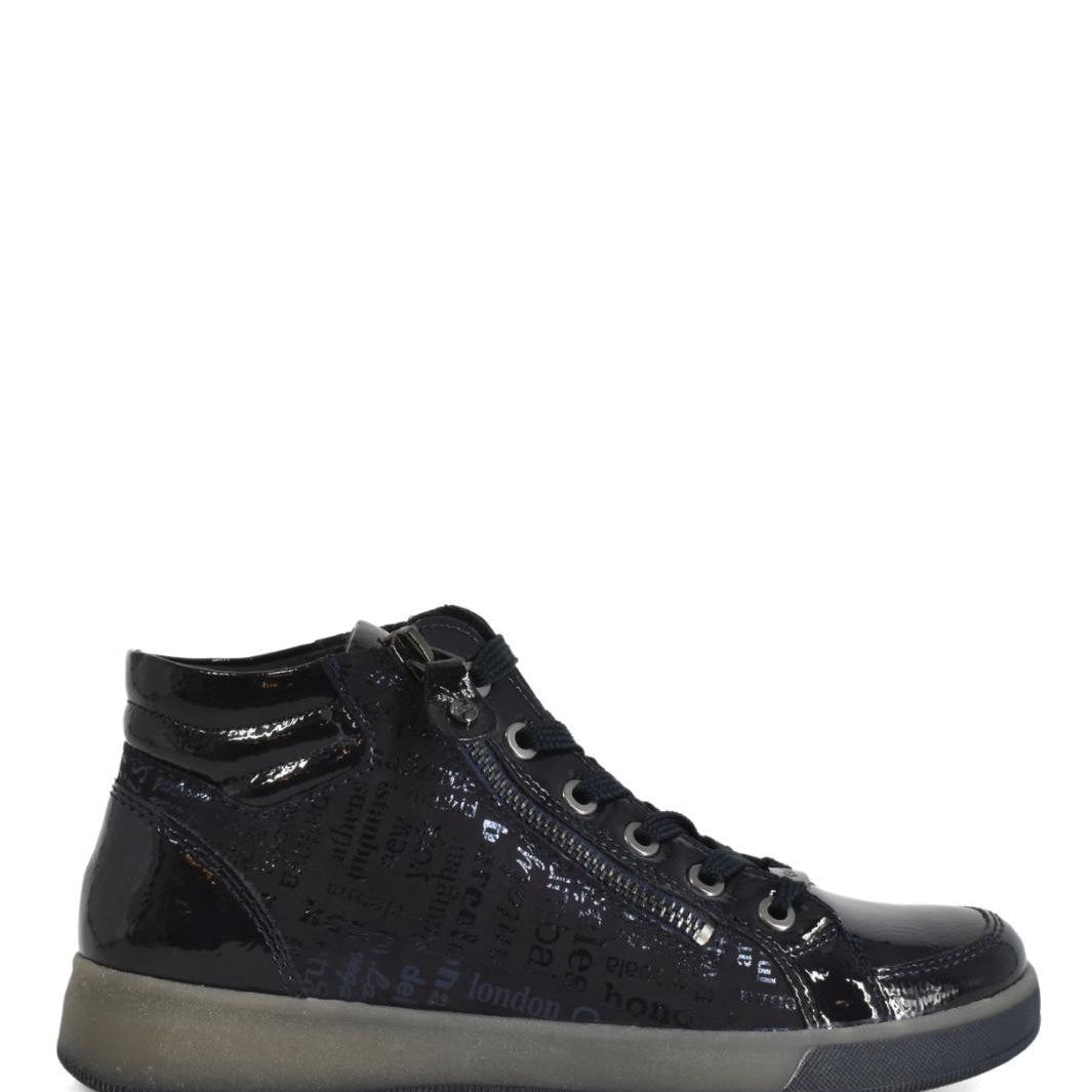 DAMES SPORTIEVE VETERSCHO-Blauw leer