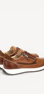 Heren veterschoenen-Bruin leer