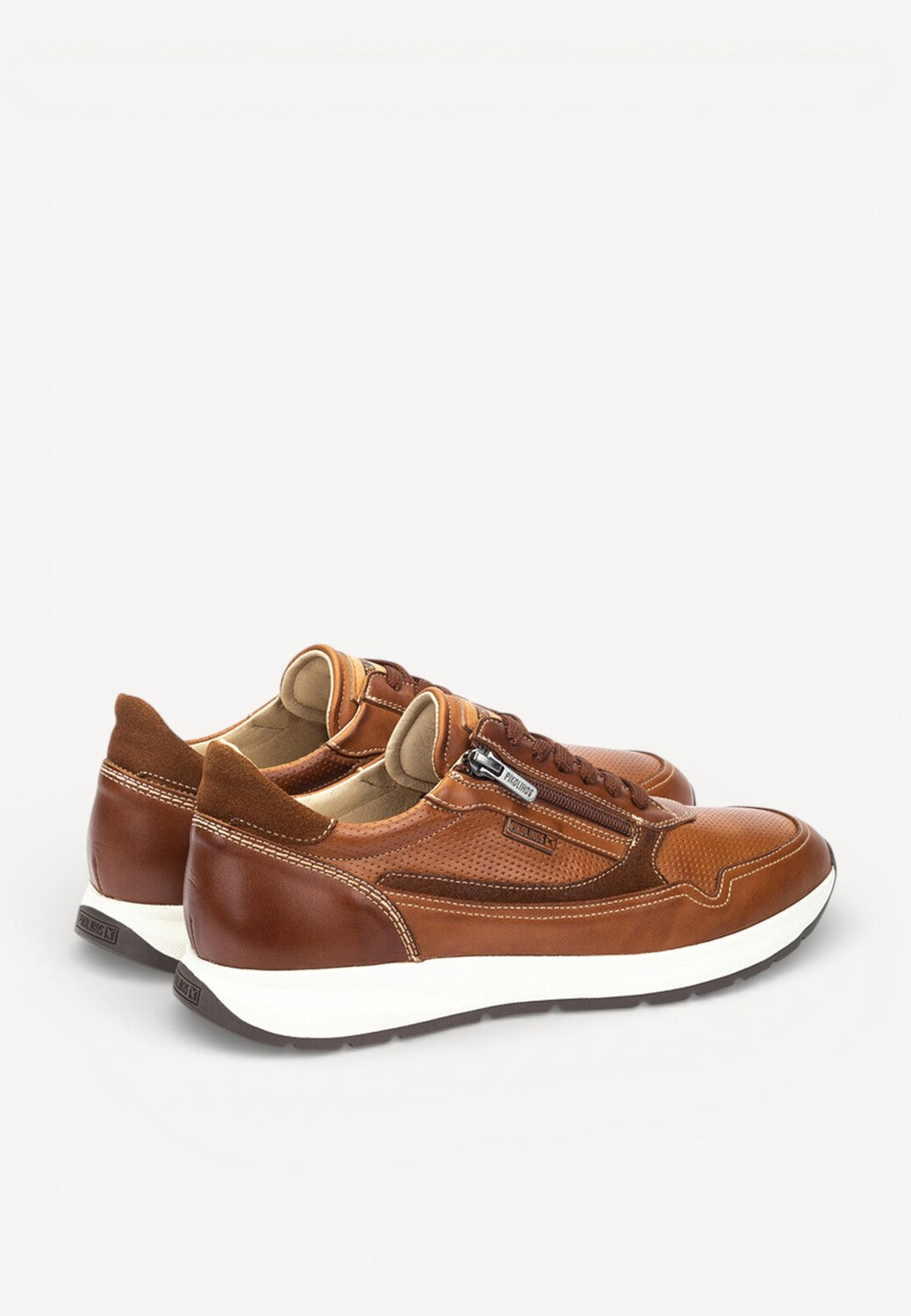 Heren veterschoenen-Bruin leer