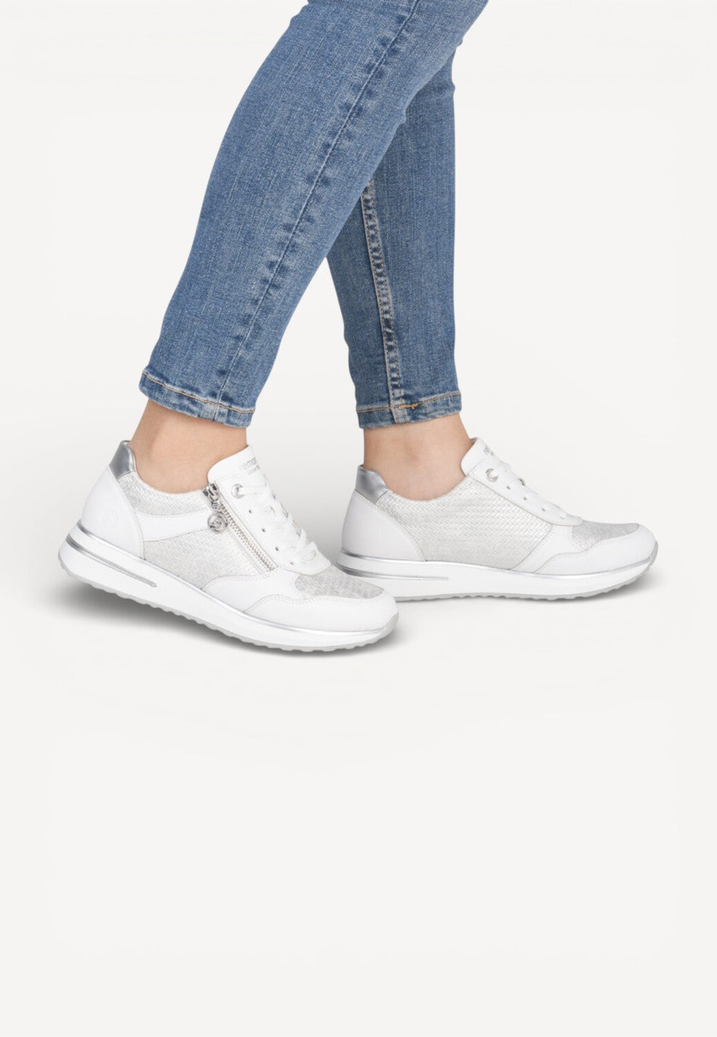 DAMES SPORTIEVE VETERSCHO-Wit leer