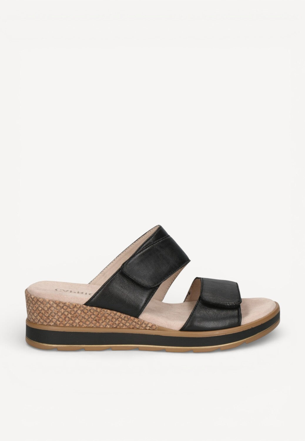 DAMES OPEN SCHOENEN-Zwart leer