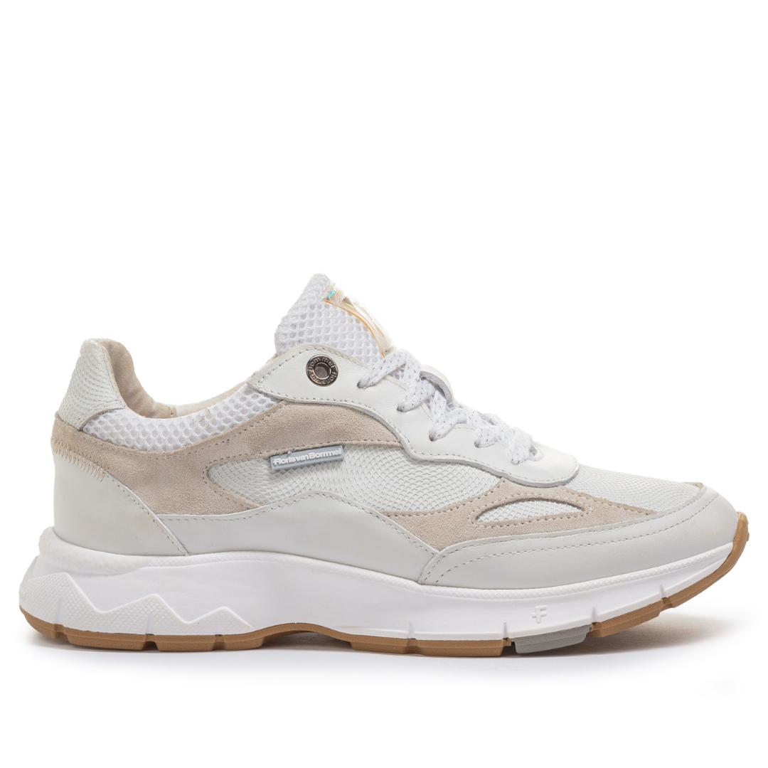 DAMES SPORTIEVE VETERSCHO-Wit leer