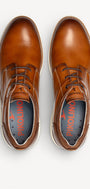 Heren veterschoenen-Bruin leer