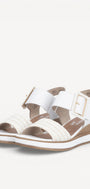 DAMES OPEN SCHOENEN-Wit combi kleur