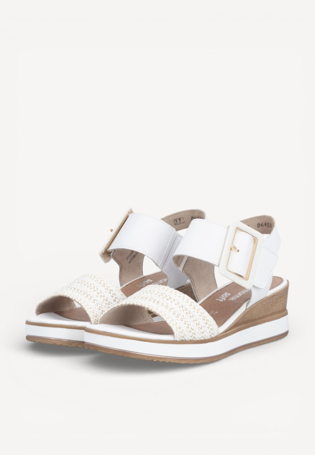 DAMES OPEN SCHOENEN-Wit combi kleur