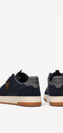 Heren veterschoenen-Blauw suède/nubuck