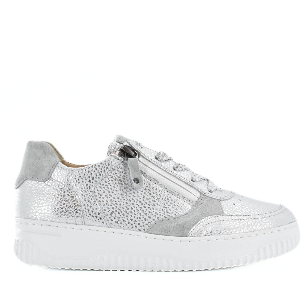 DAMES SPORTIEVE VETERSCHO-Zilver leer