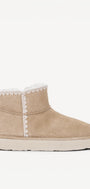 DAMES BOOTS+KORT LAARS-Beige suède/nubuck