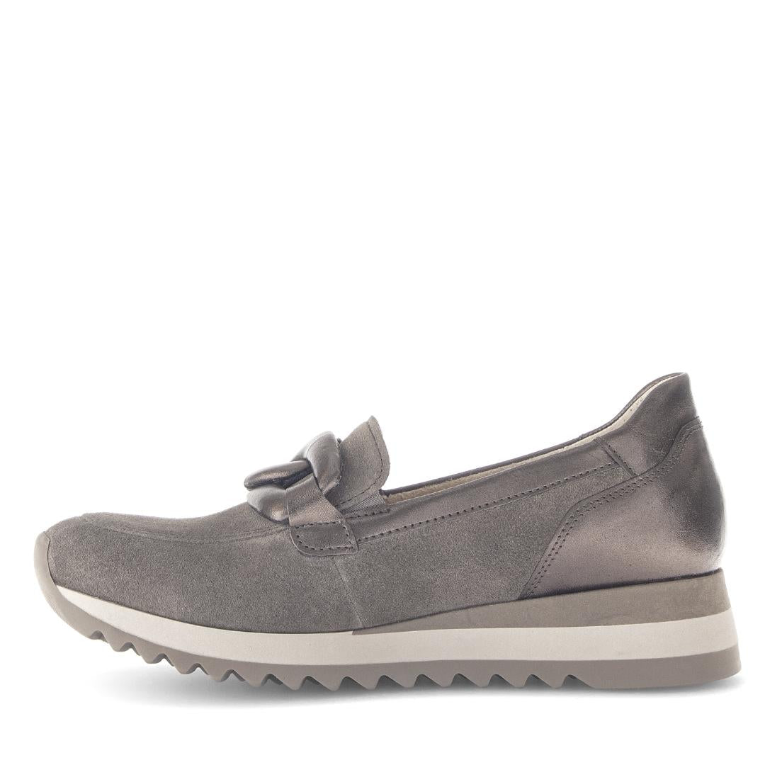 DAMES INSTAPSCHOENEN-Brons combi kleur