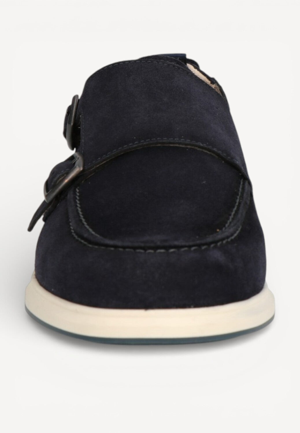 Heren veterschoenen-Blauw suède/nubuck