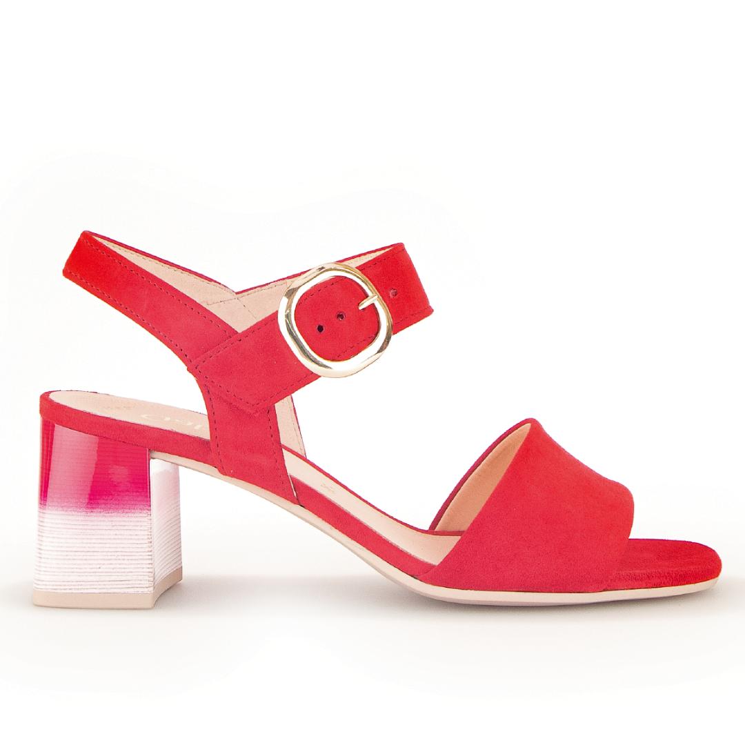 DAMES OPEN SCHOENEN-Rood suède/nubuck