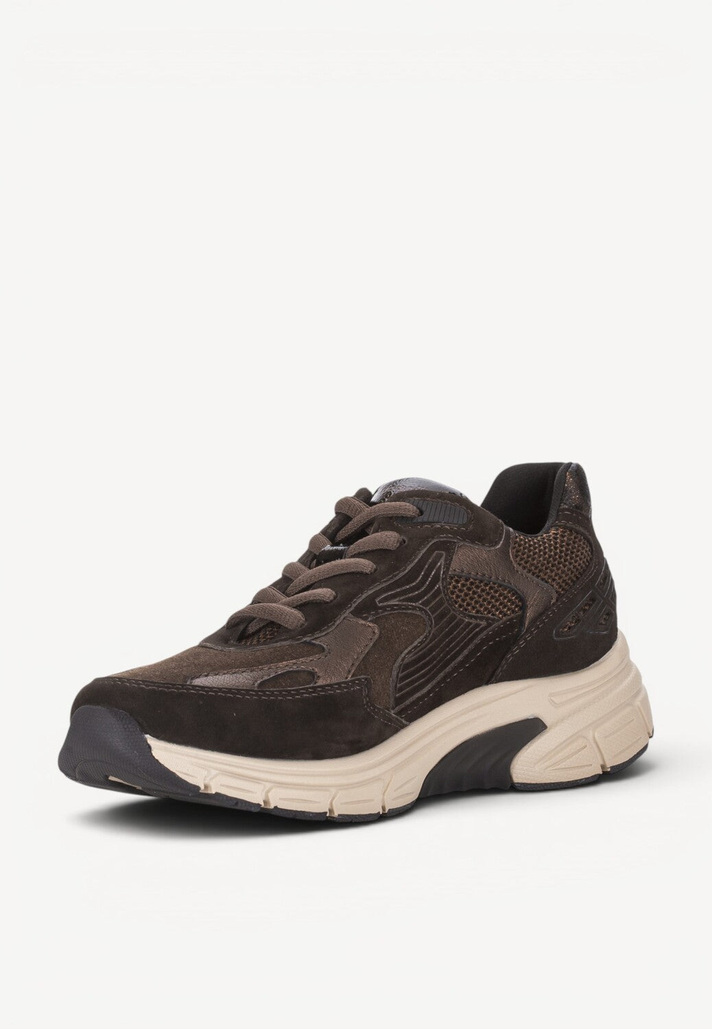 DAMES SPORTIEVE VETERSCHO-Bruin combi kleur