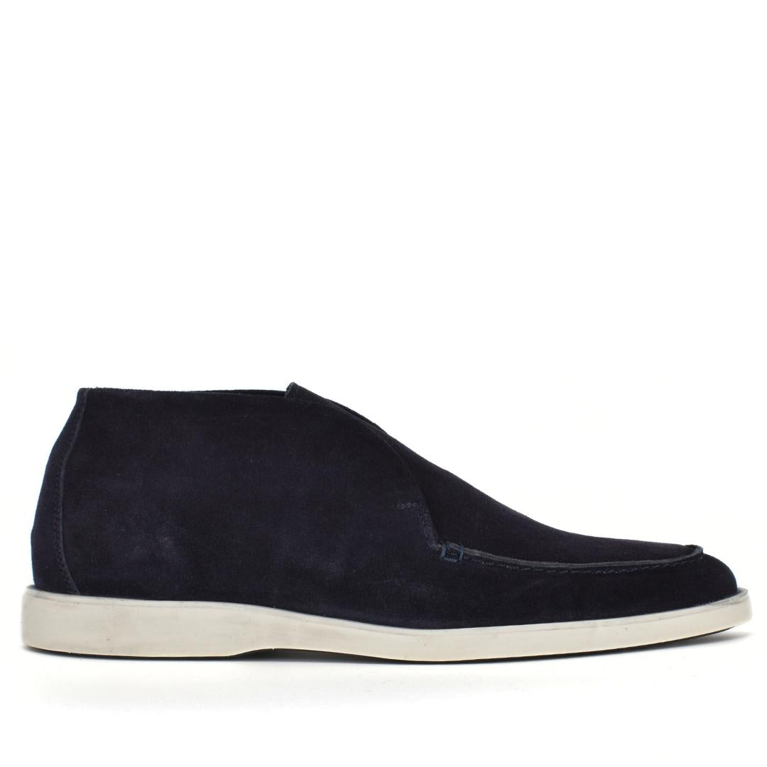 Heren boots-Blauw suède/nubuck