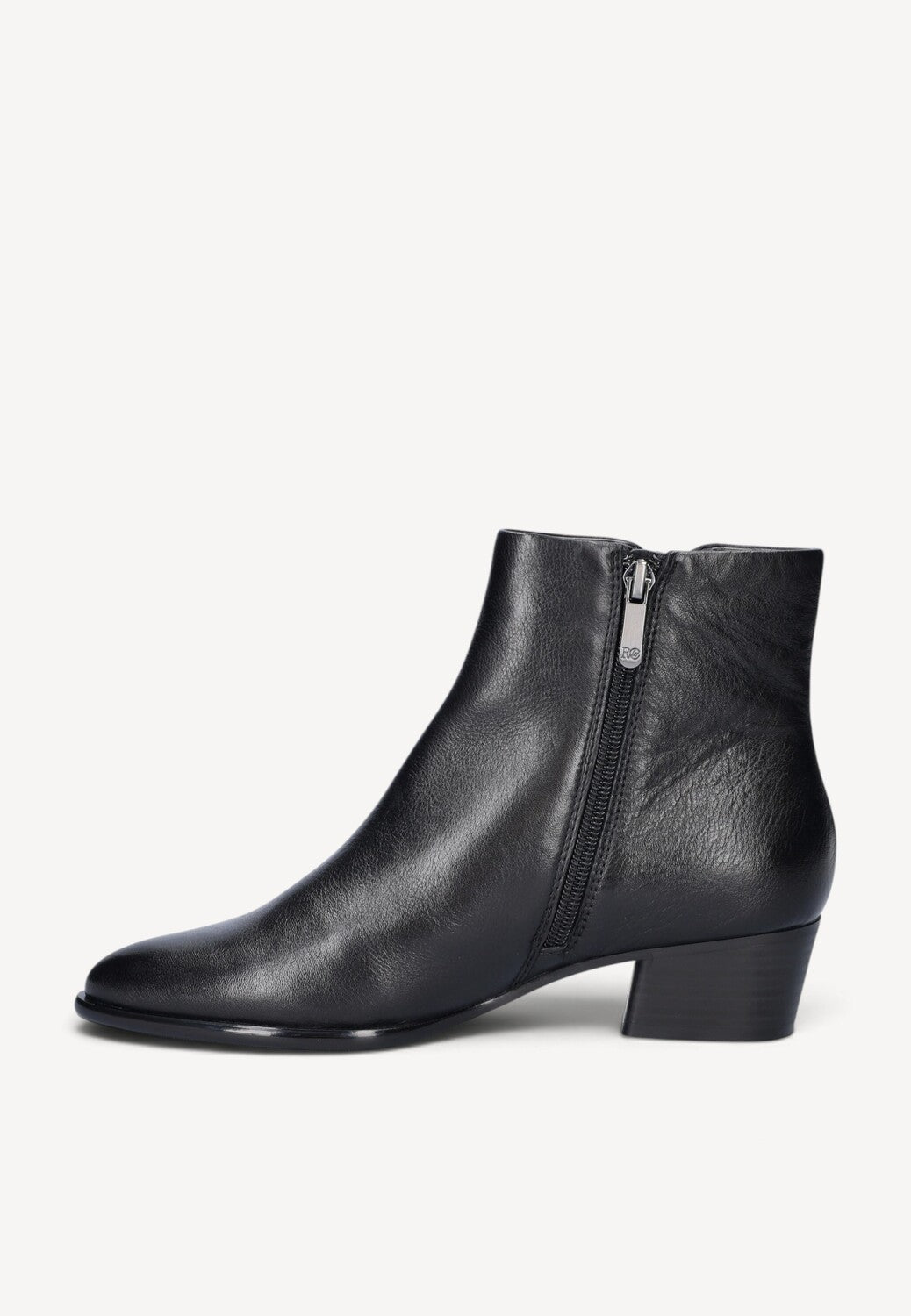 DAMES BOOTS+KORT LAARS-Zwart leer
