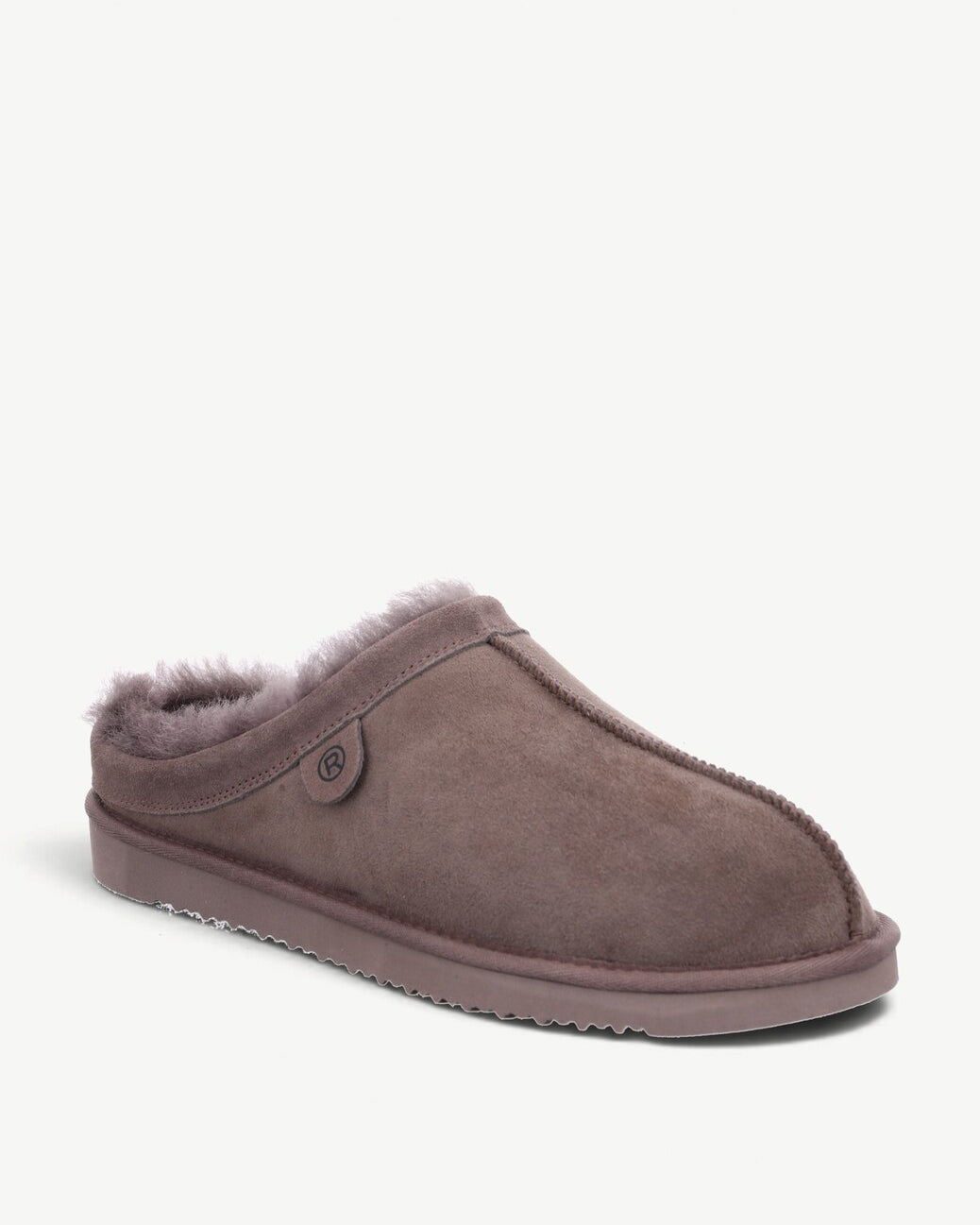 Heren muil pantoffels-Beige suède/nubuck