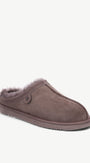 Heren muil pantoffels-Beige suède/nubuck