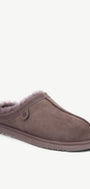 Heren muil pantoffels-Beige suède/nubuck