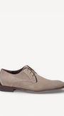 Heren veterschoenen-Beige suède/nubuck