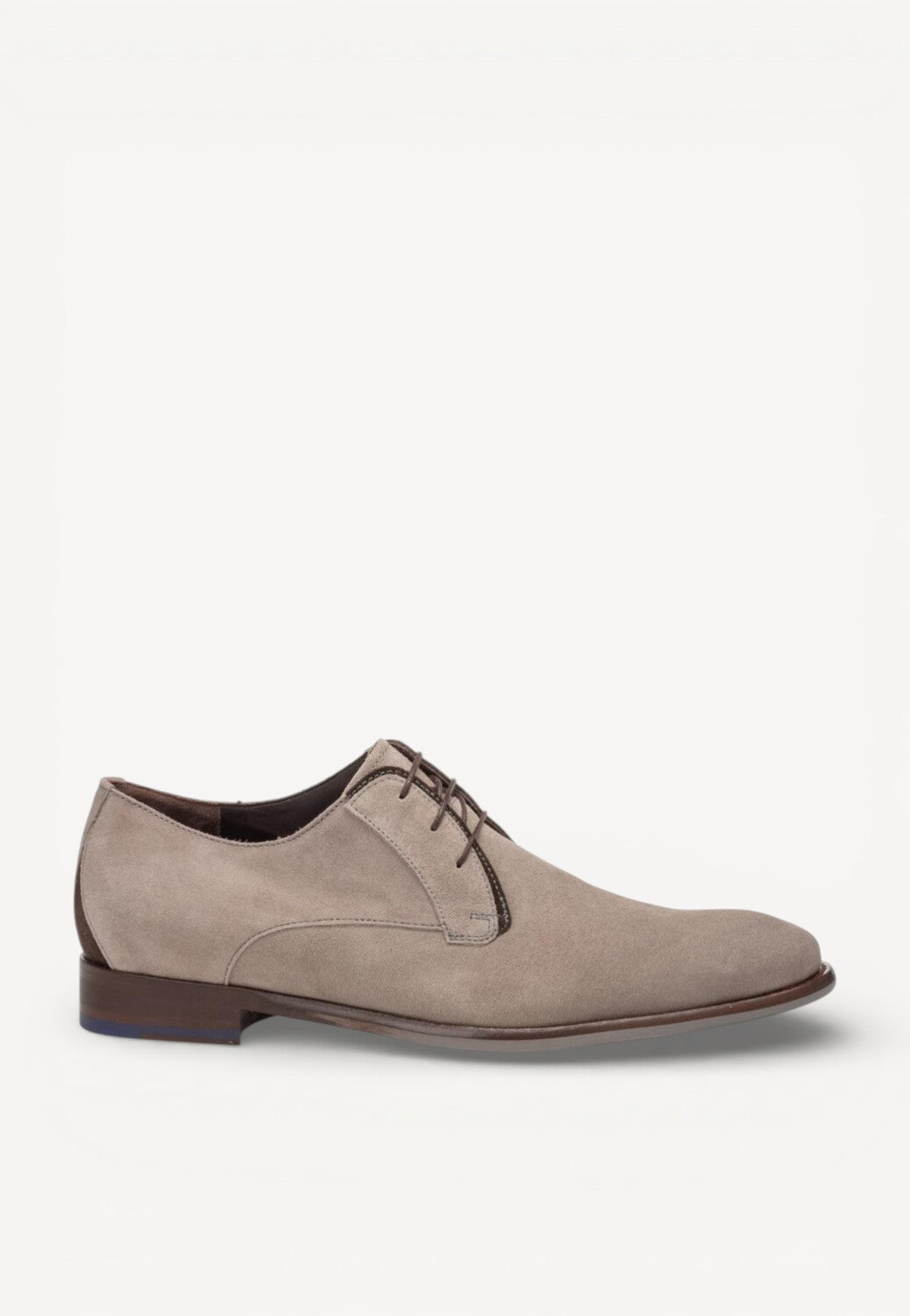 Heren veterschoenen-Beige suède/nubuck