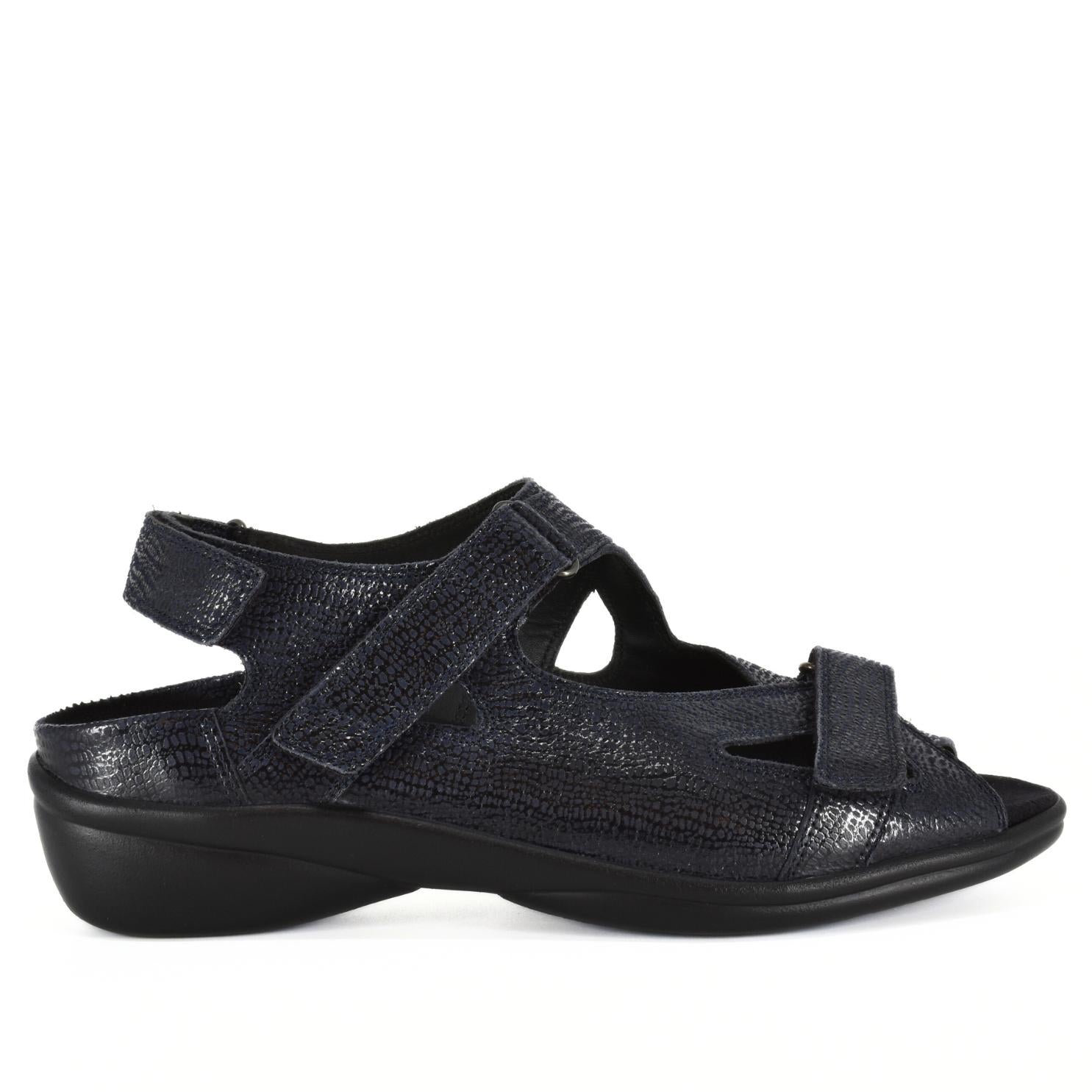 DAMES OPEN SCHOENEN-Blauw leer