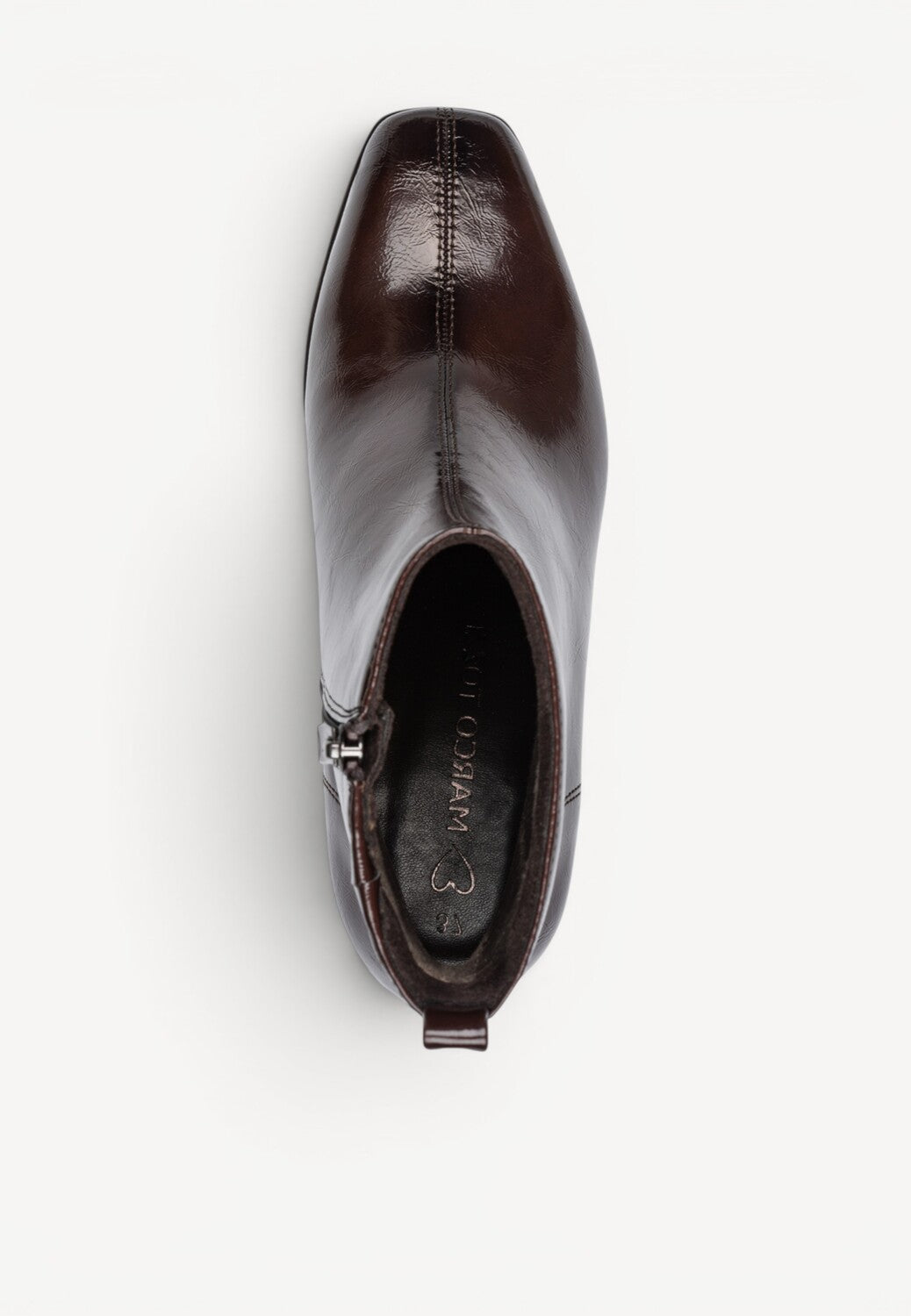 DAMES BOOTS+KORT LAARS-Bruin lak