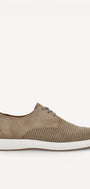 Heren veterschoenen-Beige suède/nubuck