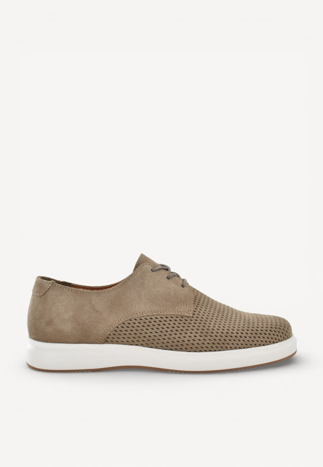 Heren veterschoenen-Beige suède/nubuck