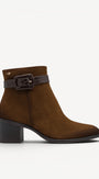 DAMES BOOTS+KORT LAARS-Bruin suède