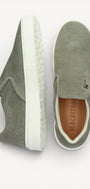 Heren instapper-Groen suède/nubuck